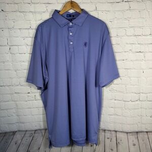 Stitch Golf Mens XXL Purple Blue Striped Performance Polo Shirt 211SA0030